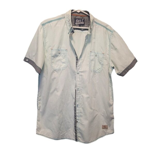 Men's Casual Button Down Short Sleeve Shirt, L - Picture 1 of 7